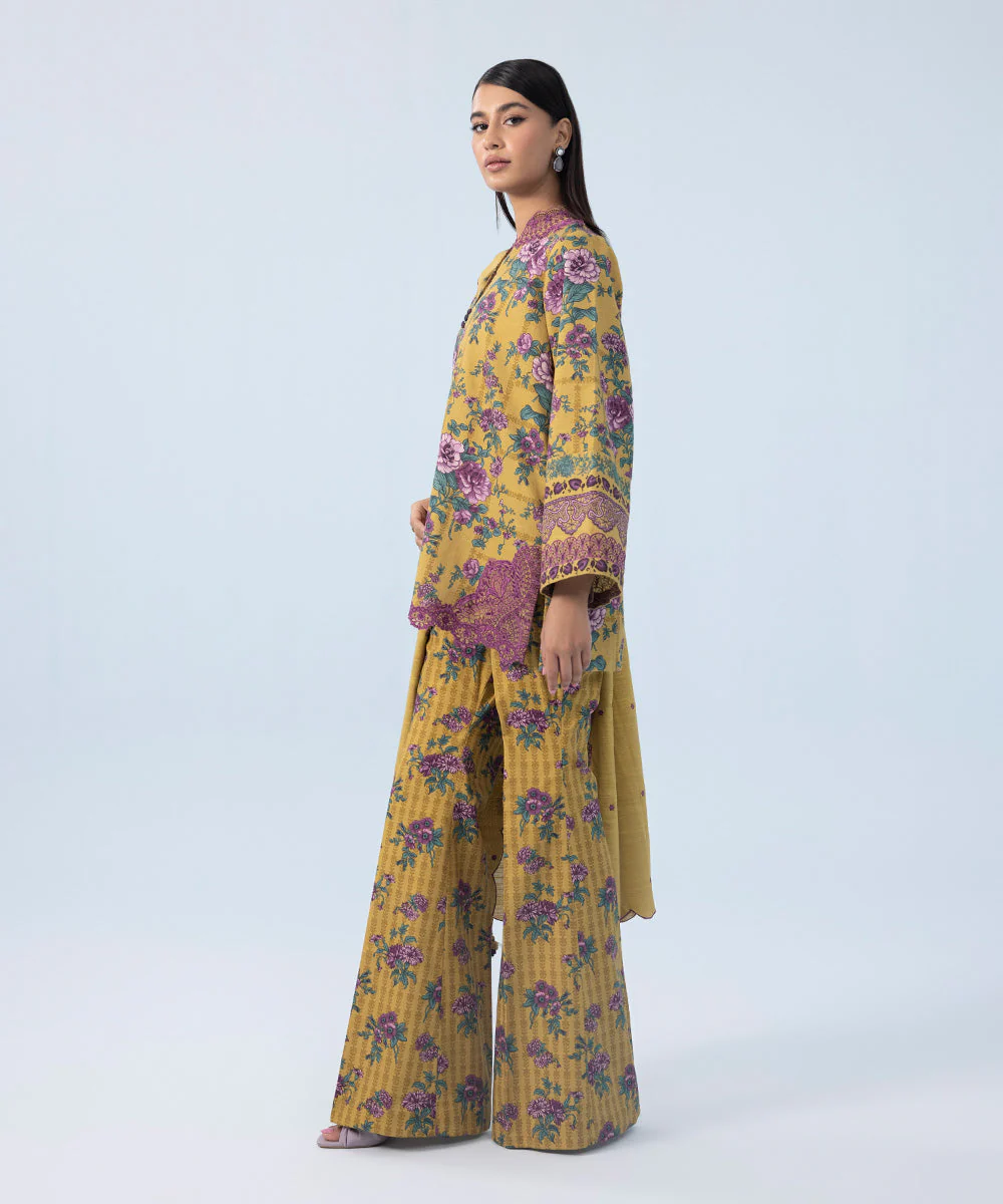 3 Piece - Embroidered Cambric Suit