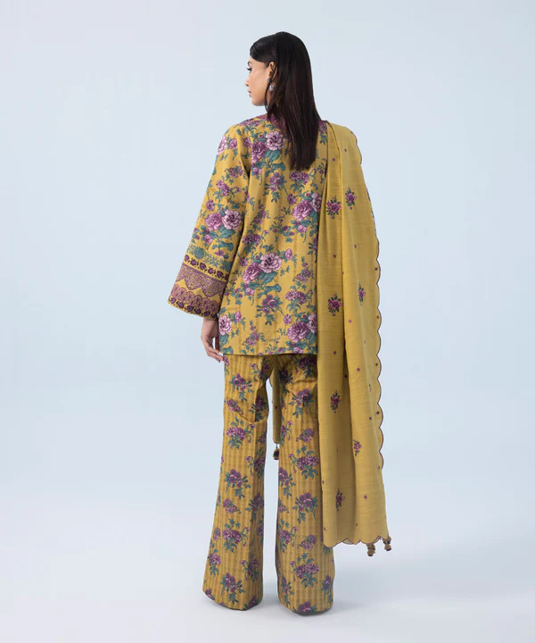 3 Piece - Embroidered Cambric Suit