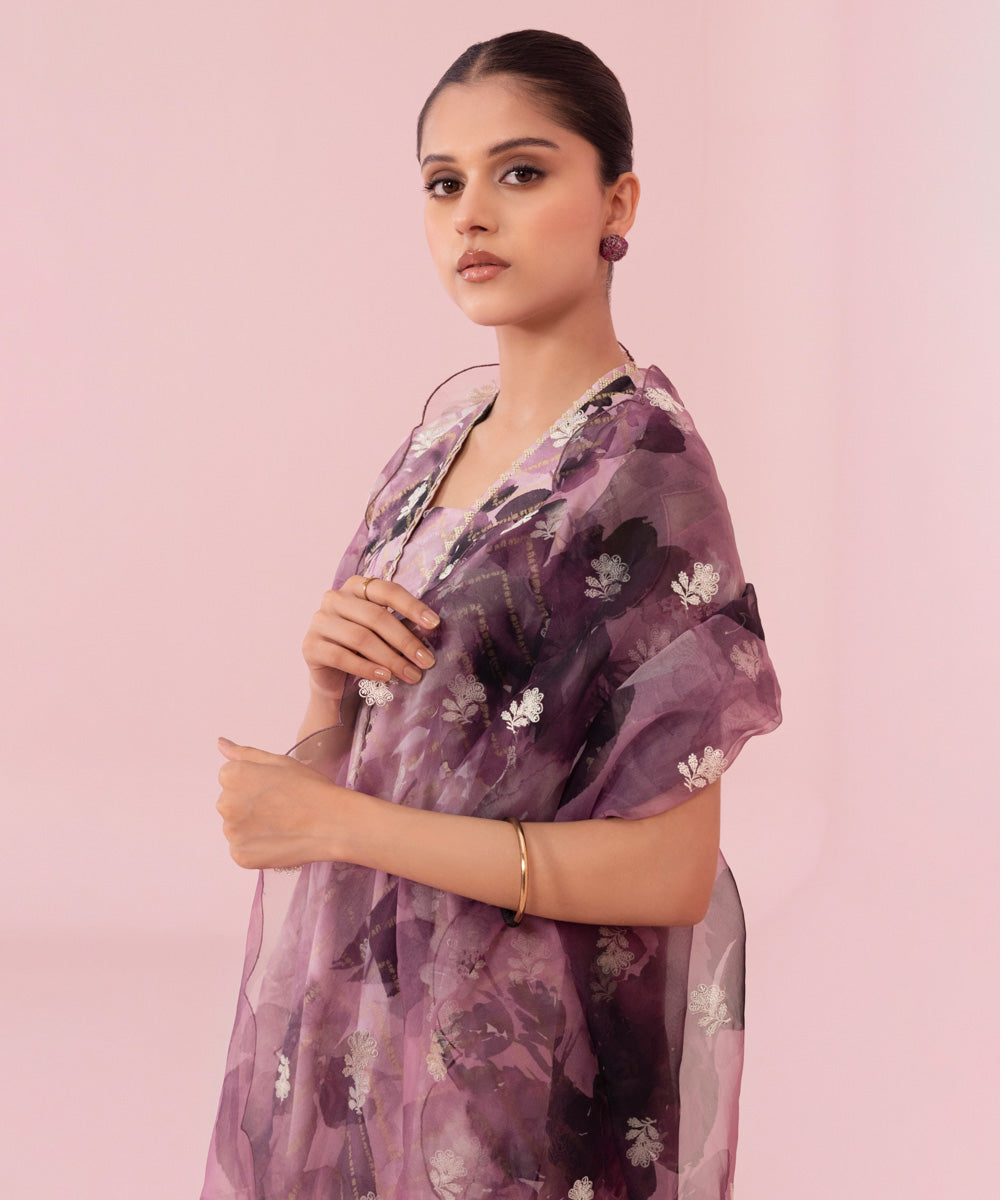 3 Piece - Embroidered Jacquard Suit