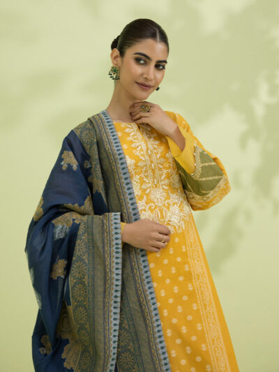 3 Piece - Embroidered Jacquard Suit