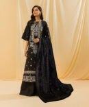 2 Piece - Dyed Embroidered Cotton Dobby Suit