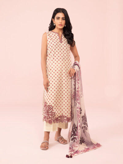 2 Piece - Embroidered Cambric Suit