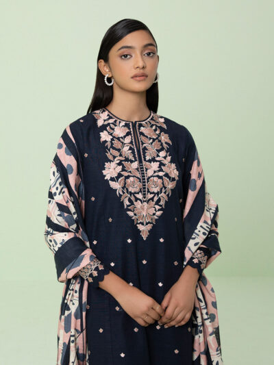 2 Piece - Embroidered Khaddar Suit