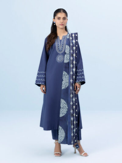 3 Piece - Embroidered Khaddar Suit