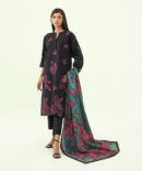 2 Piece - Embroidered Khaddar Suit