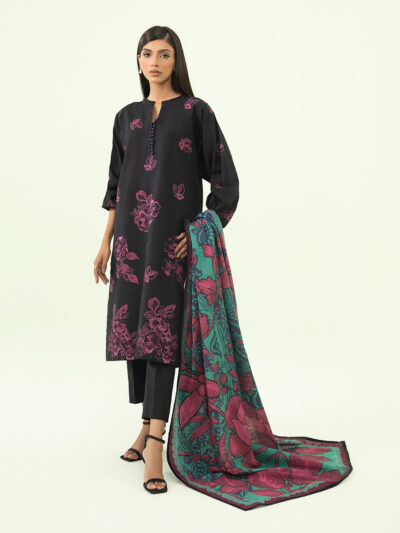 2 Piece - Embroidered Khaddar Suit