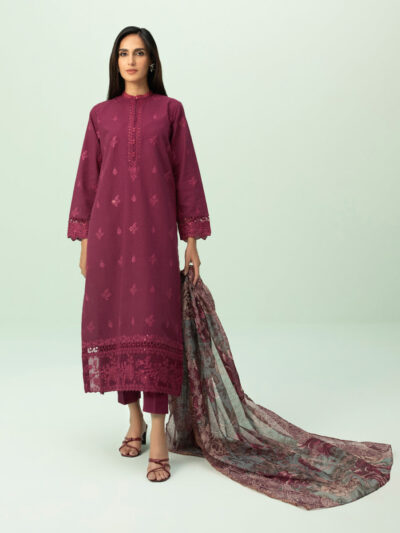 2 Piece - Embroidered Dobby Suit