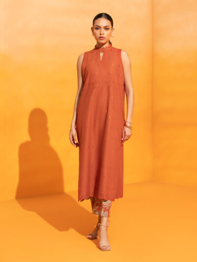 2 Piece - Embroidered Cambric Suit