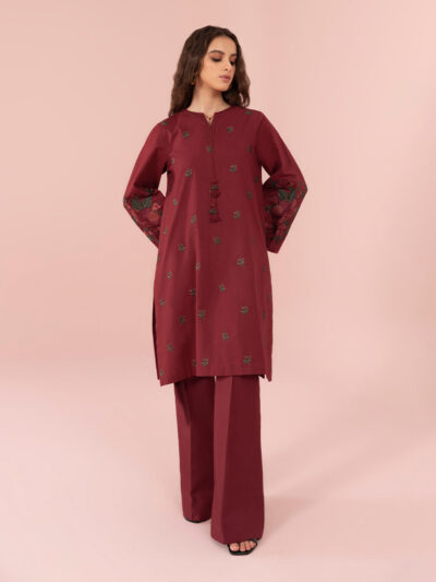 2 Piece - Embroidered Cambric Suit