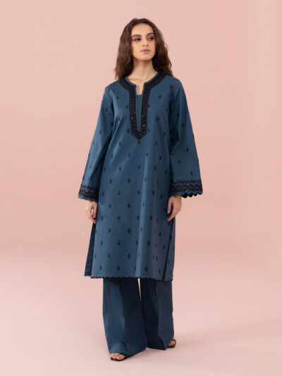 2 Piece - Embroidered Cambric Suit