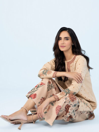 2 Piece - Embroidered Khaddar Suit