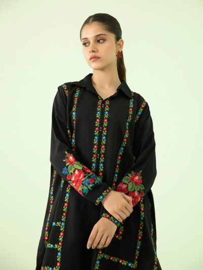 2 PIECE - EMBROIDERED ZARI KHADDAR SUIT