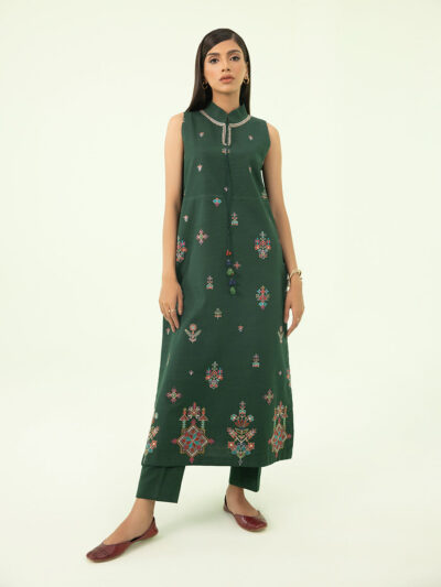 2 Piece - Embroidered Light Khaddar Suit