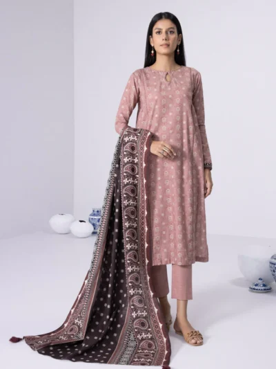 3 Piece - Printed Khaddar Suit