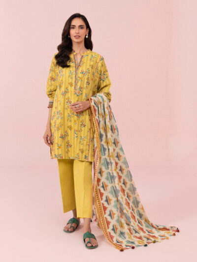 3 Piece - Printed Cambric Suit