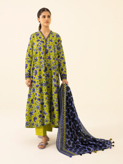 3 Piece - Printed Khaddar Suit