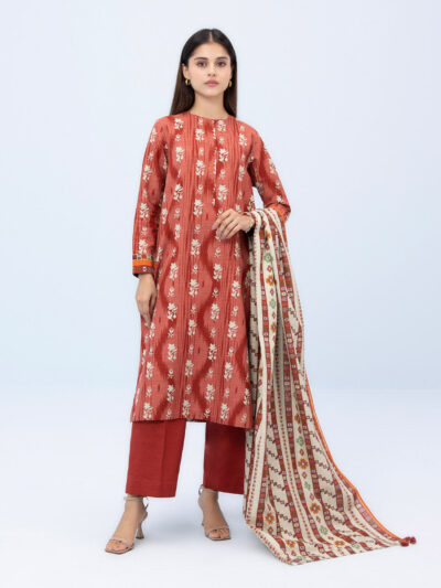 3 Piece - Printed Khaddar Suit