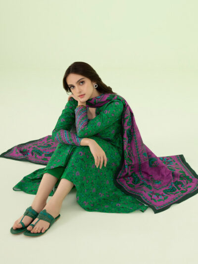 3 Piece - Printed Khaddar Suit