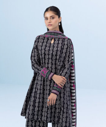 3 Piece - Printed Khaddar Suit