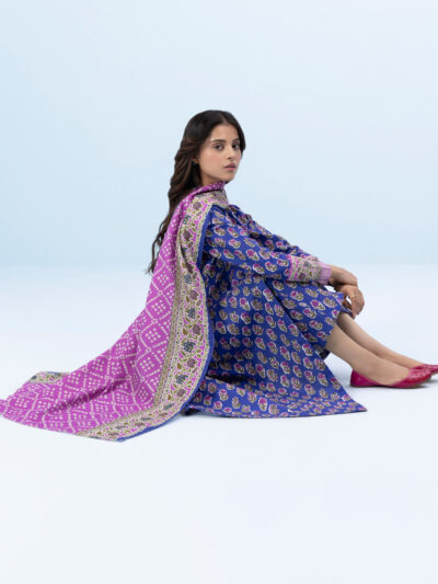 3 Piece - Printed Khaddar Suit