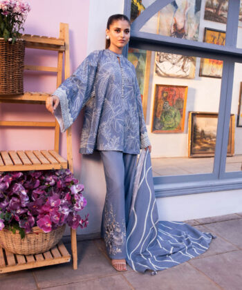3 Piece - Embroidered Khaddar Suit