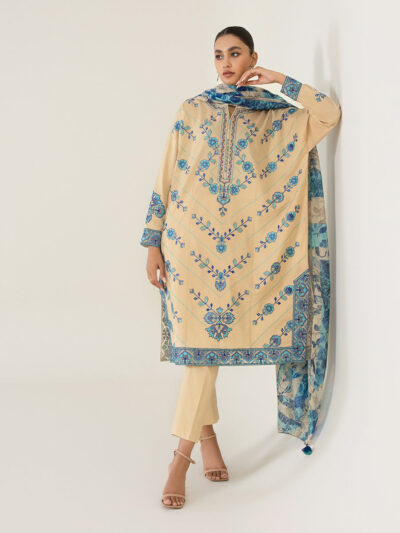 3 Piece - Embroidered Textured Lawn Suit