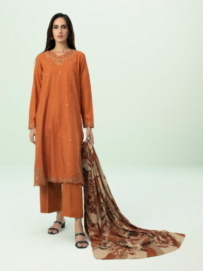 3 Piece - Embroidered Linen Suit