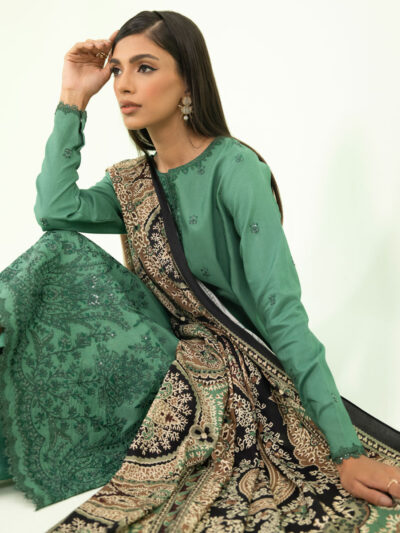 3 Piece - Embroidered Linen Suit