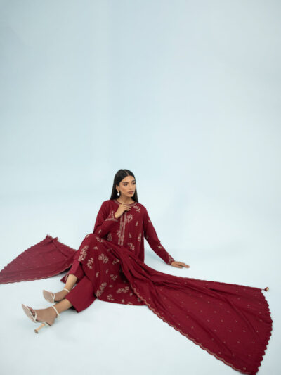 3 Piece - Embroidered Cotton Karandi Suit
