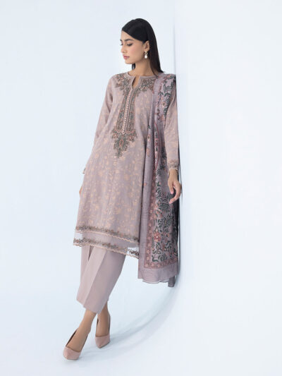 3 Piece Embroidered Cotton Karandi Suit