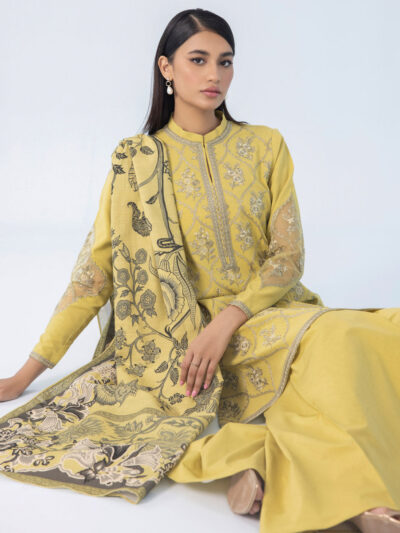 3 Piece - Embroidered Cotton Karandi Suit