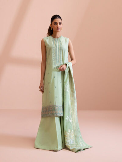 2 Piece - Dyed Embroidered Dobby Suit