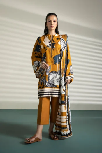 3 Piece - Printed Khaddar Suit