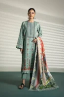 3 Piece - Printed Khaddar Suit