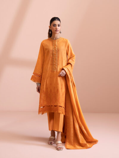 3 Piece - Embroidered Extra Weft Jacquard Suit