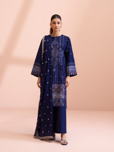3 Piece - Embroidered Extra Weft Jacquard Suit