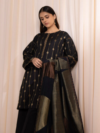 3 Piece - Embroidered Khaddar Suit