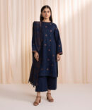 3 Piece - Embroidered Khaddar Suit
