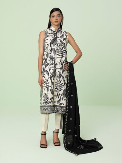 2 Piece - Embroidered Khaddar Suit