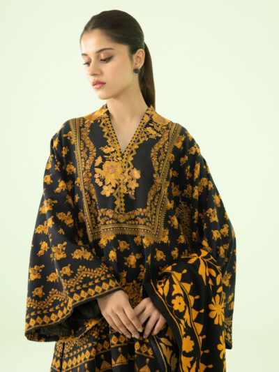 2 Piece - Embroidered Khaddar Suit