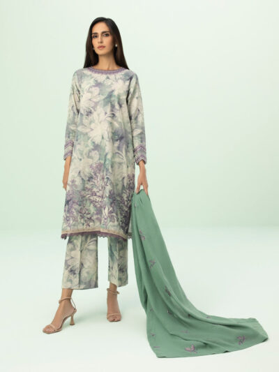 3 Piece - Embroidered Cambric Suit