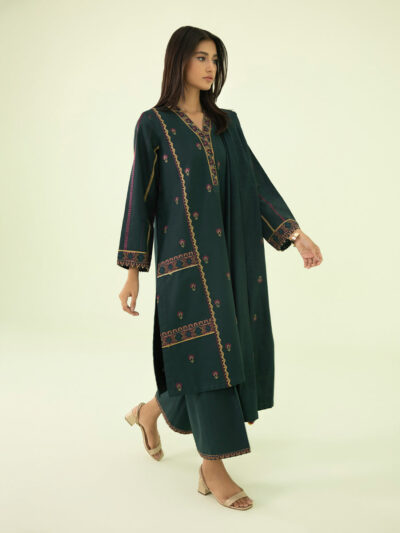 3 Piece - Embroidered Cambric Suit