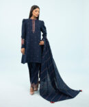 3 Piece - Embroidered Khaddar Suit