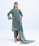 3 Piece - Embroidered Light Khaddar Suit