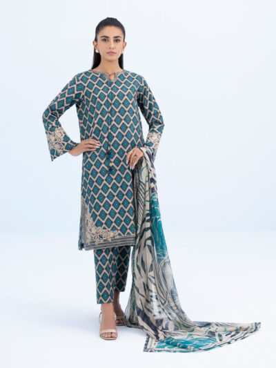 3 Piece - Embroidered Light Khaddar Suit