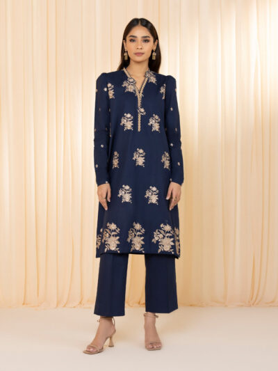 2 Piece - Embroidered Cambric Suit