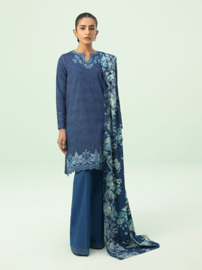 3 Piece - Embroidered Linen Suit