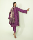 3 Piece - Embroidered Khaddar Suit