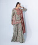 3 Piece - Embroidered Khaddar Suit