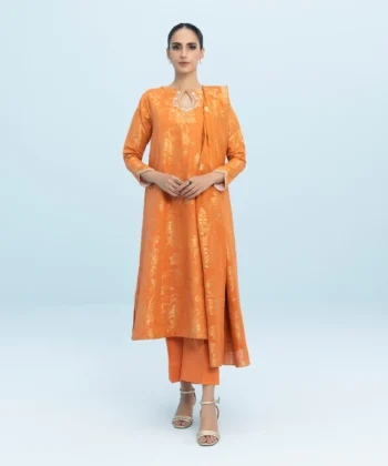3 Piece - Embroidered Jacquard Suit